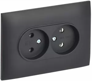 ЭЛМАКС - SKANDY Роз. 2-я без з/к/ш 10А в сб. SK-R10T титан IEK элмакс, электротехника, кабель, светотехника, elmax.pro