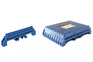 ЭЛМАКС - Шина "N" нулевая в изоляторе на DIN-рейку 8x12мм 16 групп TDM элмакс, электротехника, кабель, светотехника, elmax.pro