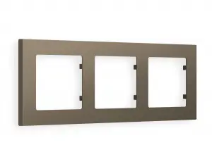 ЭЛМАКС - Рамка ALFA Techno (Темная бронза матовый) 3-ая AF220633 элмакс, электротехника, кабель, светотехника, elmax.pro