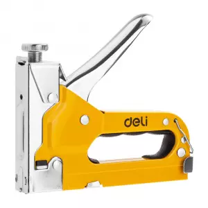 Степлер мебельный Deli DL238104 с набором скоб (2000шт D-тип (до 14мм), 2000шт Т-тип, 2000шт U-тип)