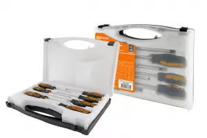 ЭЛМАКС - Набор отверток 7 шт.: SL3х75;5х100;6х125;8х150, PH:0х75;PH1х100;PH2х125 (чемодан), CR-V "Алмаз" TDM элмакс, электротехника, кабель, светотехника, elmax.pro