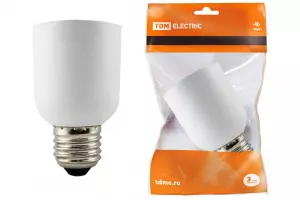 ЭЛМАКС - Переходник E27-E40, белый, TDM элмакс, электротехника, кабель, светотехника, elmax.pro