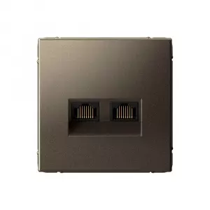 ЭЛМАКС - ARTGALLERY РОЗЕТКА двойная компьютерная RJ45+RJ45, кат.6А, механизм, МОККО элмакс, электротехника, кабель, светотехника, elmax.pro