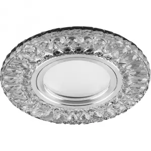 ЭЛМАКС - Светильник потолочный встраиваемый со светодиодной подсветкой 15LED*2835 SMD 4000K, MR16 50W G5.3, б элмакс, электротехника, кабель, светотехника, elmax.pro