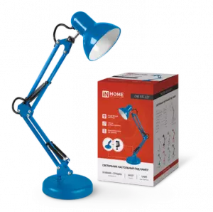 ЭЛМАКС - Светильник настольный под лампу СНО 15ТС на основании 60Вт E27 230В СИНИЙ (коробка) IN HOME элмакс, электротехника, кабель, светотехника, elmax.pro