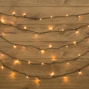 ЭЛМАКС - Гирлянда «Твинкл-Лайт» 20 м, темно-зеленый ПВХ, 160 LED, цвет теплый белый элмакс, электротехника, кабель, светотехника, elmax.pro