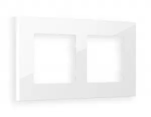 ЭЛМАКС - Рамка ALFA Qubi (Белый глянец) 2-ая AF250102 элмакс, электротехника, кабель, светотехника, elmax.pro