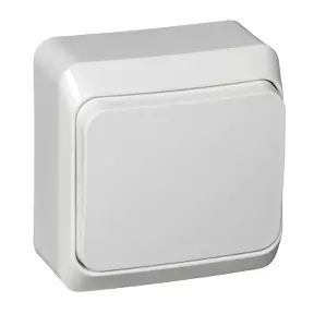 ЭЛМАКС - Переключатель 1кл. ОП белый ЭТЮД (25/200) (BA10-004B) элмакс, электротехника, кабель, светотехника, elmax.pro