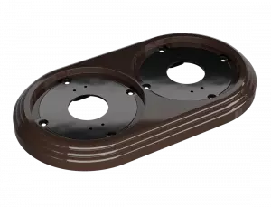 ЭЛМАКС - Рамка двухместная пластиковая, 163x92x14 мм, цвет - коричневый, серия УСАДЬБА, ТМ МЕЗОНИНЪ элмакс, электротехника, кабель, светотехника, elmax.pro