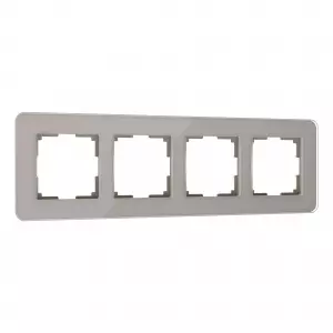 W0042417/ Рамка на 4 поста Elite (дымчатый, стекло)
