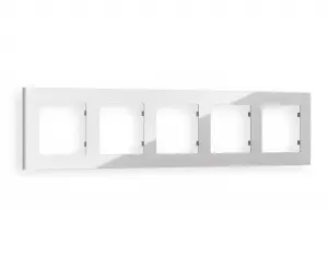 ЭЛМАКС - Рамка ALFA Techno (Серебро глянец) 5-ая AF220405 элмакс, электротехника, кабель, светотехника, elmax.pro
