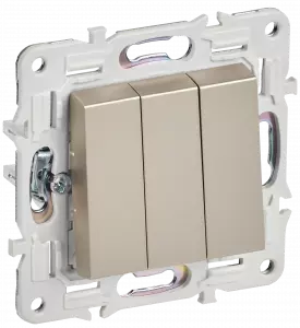 ЭЛМАКС - SKANDY Выключ. 3-кл. 10А SK-V11Sh шамп. IEK элмакс, электротехника, кабель, светотехника, elmax.pro