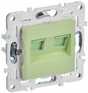 ЭЛМАКС - SKANDY Роз. комп. 2-ая RJ45 кат.5E SK-K03M мятн. IEK элмакс, электротехника, кабель, светотехника, elmax.pro