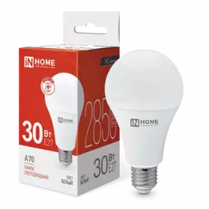 ЭЛМАКС - Лампа светодиодная LED-A70-VC 30Вт 230В Е27 4000К 2850Лм IN HOME элмакс, электротехника, кабель, светотехника, elmax.pro