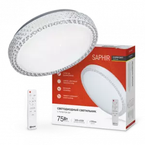 ЭЛМАКС - Светильник светодиодный COMFORT SAPHIR 75Вт 230В 3000-6500K 6000Лм 500x100мм с пультом ДУ IN HOME элмакс, электротехника, кабель, светотехника, elmax.pro
