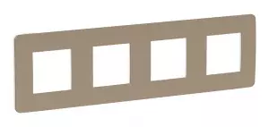 ЭЛМАКС - UNICA STUDIO рамка 4-поста, песочный/белый элмакс, электротехника, кабель, светотехника, elmax.pro