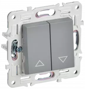 ЭЛМАКС - SKANDY Выключ. жалюзи 10А SK-V12Gr сер. IEK элмакс, электротехника, кабель, светотехника, elmax.pro