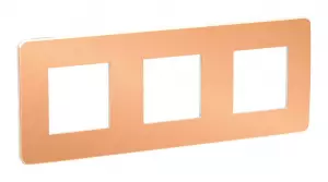 ЭЛМАКС - UNICA STUDIO рамка 3-постовая, МЕДЬ/белый элмакс, электротехника, кабель, светотехника, elmax.pro