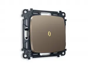 ЭЛМАКС - Комплект механизма 1-клавишного проходного выключателя с подсветкой 3200K (мягкий теплый свет) OMEG элмакс, электротехника, кабель, светотехника, elmax.pro