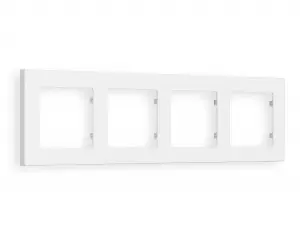 ЭЛМАКС - Рамка ALFA Techno (Белый матовый) 4-ая AF220124 элмакс, электротехника, кабель, светотехника, elmax.pro