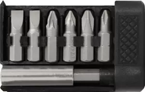 Биты набор 6 шт. CrV, 25 мм + адаптор. в пластиковом держателе (USP)