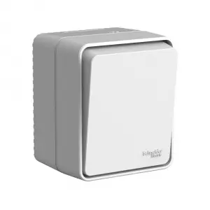 ЭЛМАКС - AtlasDesign PROFI IP54 О/У 1-клавишный ВЫКЛЮЧАТЕЛЬ 10 АХ, СЕРЫЙ элмакс, электротехника, кабель, светотехника, elmax.pro