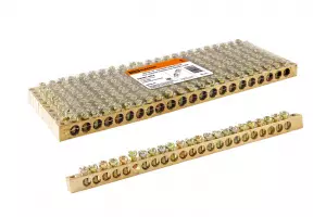 ЭЛМАКС - Шина "N" нулевая 6х9мм 22/2 (22 группы/крепеж по краям) TDM элмакс, электротехника, кабель, светотехника, elmax.pro