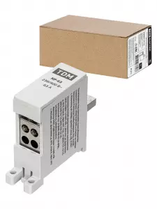 ЭЛМАКС - Клемма распределительная на DIN-рейку КР-63 1П 63А (4х10мм²) TDM элмакс, электротехника, кабель, светотехника, elmax.pro