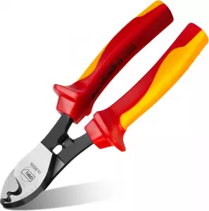 Кабелерез диэлектрический Deli DL515106 160мм, сталь Cr-V, сертификат VDE для работ под напряжением 