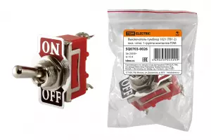 ЭЛМАКС - Выключатель-тумблер 1021 (ТВ1-2) вкл.- откл. 1 группа контактов TDM элмакс, электротехника, кабель, светотехника, elmax.pro