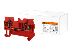 Зажим клеммный безвинтовой (ЗКБ) 1,5 мм2 17,5А красный TDM Зажим клеммный безвинтовой (ЗКБ) 1,5 мм2 17,5А красный TDM