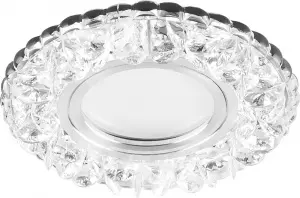 ЭЛМАКС - Светильник потолочный встраиваемый со светодиодной подсветкой 15LED*2835 SMD 4000K, MR16 50W G5.3, б элмакс, электротехника, кабель, светотехника, elmax.pro