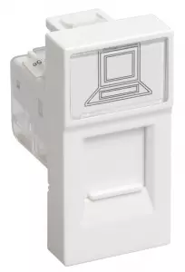 РКИ-10-00-П Розетка информационная RJ-45 UTP кат.5e (на 1 модуль) ПРАЙМЕР белая IEK