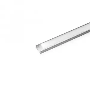 ЭЛМАКС - Профиль алюминиевый "накладной", серебро, CAB262 с матовым экраном, 2 заглушками, 4 крепежами в комп элмакс, электротехника, кабель, светотехника, elmax.pro