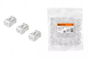 ЭЛМАКС - Клемма пружинная соединительная КСПн2-L+N, 16 A, с монтажной ножкой TDM элмакс, электротехника, кабель, светотехника, elmax.pro