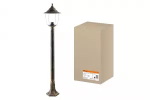 ЭЛМАКС - Светильник Прага Эл-11-73-125Б 60 Вт Е27 напольный на стойке h-1.25 м бронза, прозрачный плафон TDM элмакс, электротехника, кабель, светотехника, elmax.pro