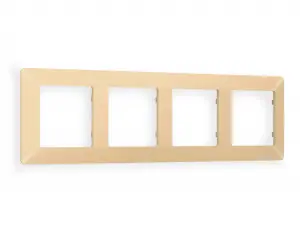 ЭЛМАКС - Рамка ALFA Line (Шампань) 4-ая AF110604 элмакс, электротехника, кабель, светотехника, elmax.pro