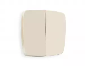 ЭЛМАКС - Лицевая панель OMEGA (Бежевый матовый) для 2-клавишных выключателей QUANT OP3230 элмакс, электротехника, кабель, светотехника, elmax.pro