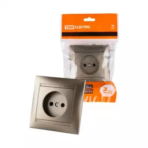 ЭЛМАКС - Розетка 2П 10А 250В бронза "Лама" TDM элмакс, электротехника, кабель, светотехника, elmax.pro