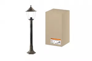 ЭЛМАКС - Светильник Прага Эл-11-73-100Б 60 Вт Е27 напольный на стойке h-1.0 м бронза, прозрачный плафон TDM элмакс, электротехника, кабель, светотехника, elmax.pro