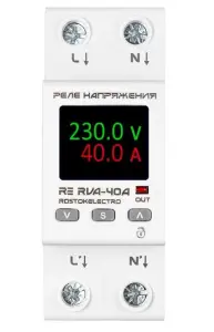 Реле напряжения ROSTOKELECTRO RE RVA-40A с ЖК-дисплеем