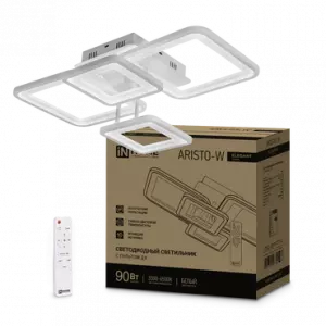 ЭЛМАКС - Светильник светодиодный ELEGANT ARISTO-W 90Вт 230В 3000-6500K 7000Лм 535х370х151мм пульт ДУ белый IN элмакс, электротехника, кабель, светотехника, elmax.pro
