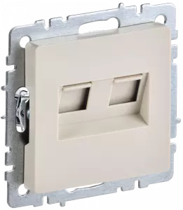 ЭЛМАКС - BRITE Роз. двойная RJ11+RJ45 кат.5E РК/Т12-БрКр беж. IEK элмакс, электротехника, кабель, светотехника, elmax.pro