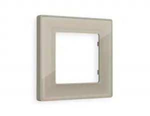 ЭЛМАКС - Рамка ALFA Arctic (Серо-бежевый Стекло органическое) 1-ая AF580361 элмакс, электротехника, кабель, светотехника, elmax.pro