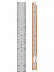 ЭЛМАКС - Линейка измерительная металлическая 50 см, нержавеющая сталь, двухсторонняя шкала, "Рубин" TDM элмакс, электротехника, кабель, светотехника, elmax.pro