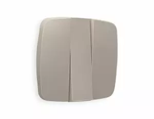 ЭЛМАКС - Лицевая панель OMEGA (Серо-бежевый матовый) для 3-клавишных выключателей QUANT OP3650 элмакс, электротехника, кабель, светотехника, elmax.pro