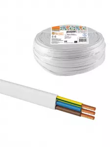 ЭЛМАКС - Шнур ШВВПмб 3х0,75 (100м), белый Народный элмакс, электротехника, кабель, светотехника, elmax.pro