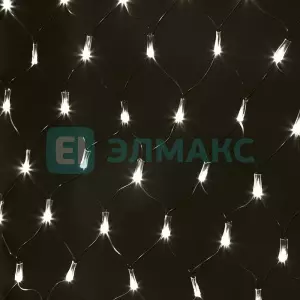 ЭЛМАКС - Гирлянда "Сеть" 1х1,5м, черный ПВХ, 160 LED Тёплый белый элмакс, электротехника, кабель, светотехника, elmax.pro