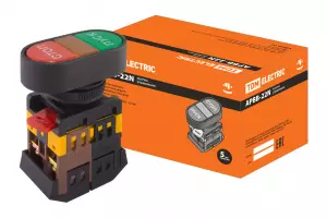 ЭЛМАКС - Кнопка APВВ-22N "Пуск-Стоп" d22мм неон/230В 1з+1р TDM элмакс, электротехника, кабель, светотехника, elmax.pro