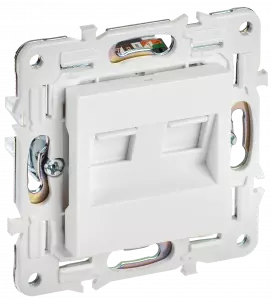 ЭЛМАКС - SKANDY Роз. комп. 2-ая RJ45 кат.5E SK-K03W арк. бел. IEK элмакс, электротехника, кабель, светотехника, elmax.pro